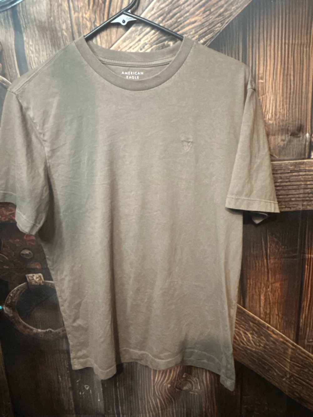 American Eagle Outfitters Olive Green Crew Neck Tee